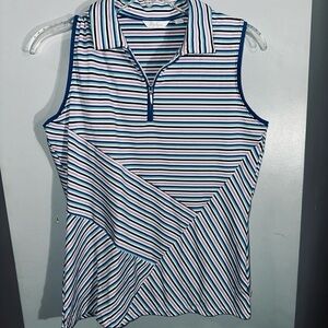 Lady Hagen striped wrap front Dri-Fit‎ GOLF top size small
